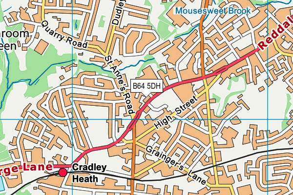 B64 5DH map - OS VectorMap District (Ordnance Survey) B64 5DH map - OS VectorMap District (Ordnance Survey)