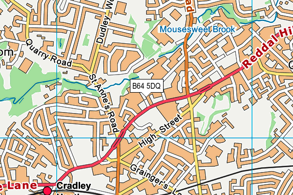 B64 5DQ map - OS VectorMap District (Ordnance Survey)