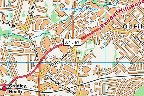 B64 5HW map - OS VectorMap District (Ordnance Survey) B64 5HW map - OS VectorMap District (Ordnance Survey)