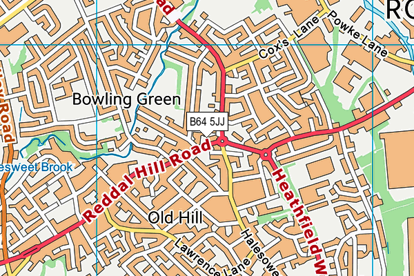 B64 5JJ map - OS VectorMap District (Ordnance Survey) B64 5JJ map - OS VectorMap District (Ordnance Survey)