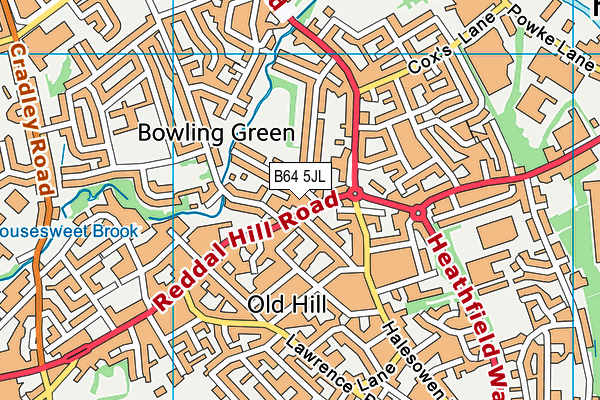 B64 5JL map - OS VectorMap District (Ordnance Survey) B64 5JL map - OS VectorMap District (Ordnance Survey)