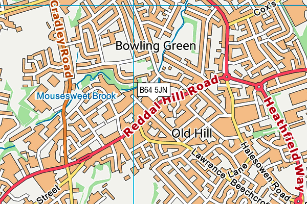 B64 5JN map - OS VectorMap District (Ordnance Survey) B64 5JN map - OS VectorMap District (Ordnance Survey)