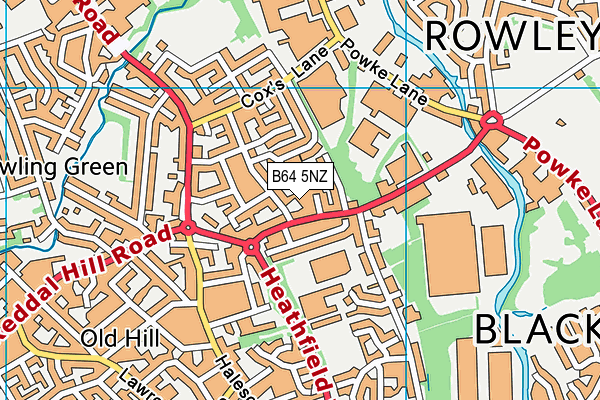B64 5NZ map - OS VectorMap District (Ordnance Survey) B64 5NZ map - OS VectorMap District (Ordnance Survey)