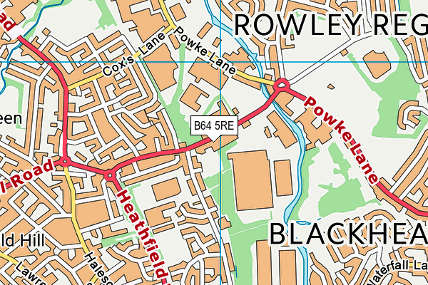 B64 5RE map - OS VectorMap District (Ordnance Survey) B64 5RE map - OS VectorMap District (Ordnance Survey)