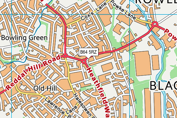 B64 5RZ map - OS VectorMap District (Ordnance Survey) B64 5RZ map - OS VectorMap District (Ordnance Survey)