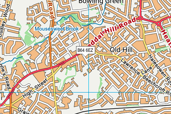 B64 6EZ map - OS VectorMap District (Ordnance Survey) B64 6EZ map - OS VectorMap District (Ordnance Survey)