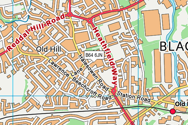 B64 6JN map - OS VectorMap District (Ordnance Survey) B64 6JN map - OS VectorMap District (Ordnance Survey)