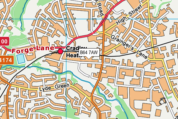 B64 7AW map - OS VectorMap District (Ordnance Survey) B64 7AW map - OS VectorMap District (Ordnance Survey)