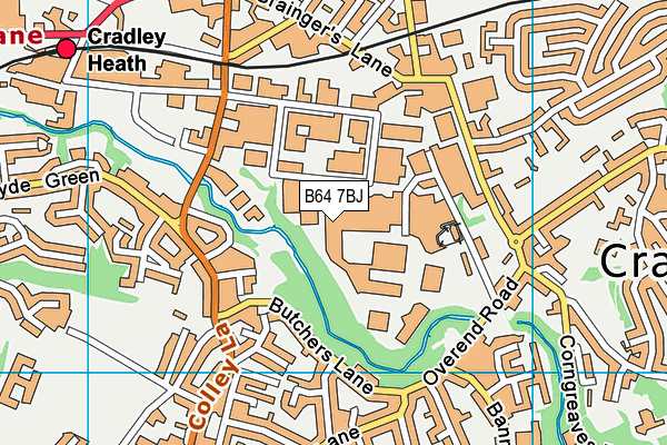 B64 7BJ map - OS VectorMap District (Ordnance Survey) B64 7BJ map - OS VectorMap District (Ordnance Survey)