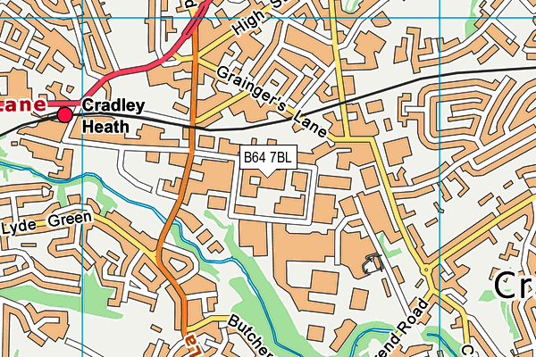 B64 7BL map - OS VectorMap District (Ordnance Survey) B64 7BL map - OS VectorMap District (Ordnance Survey)