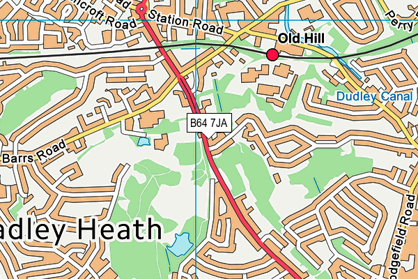 B64 7JA map - OS VectorMap District (Ordnance Survey) B64 7JA map - OS VectorMap District (Ordnance Survey)