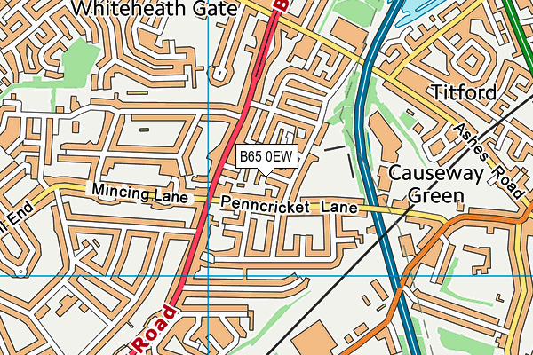 B65 0EW map - OS VectorMap District (Ordnance Survey) B65 0EW map - OS VectorMap District (Ordnance Survey)