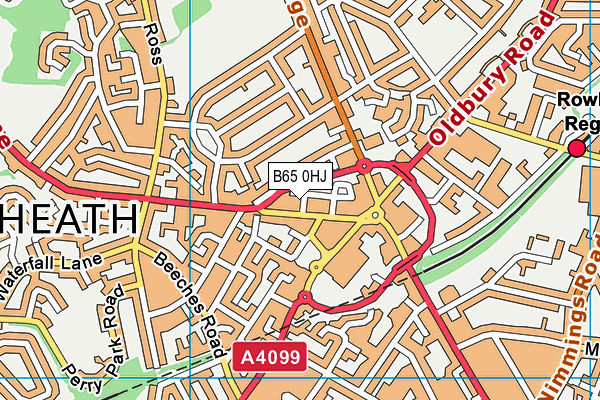 B65 0HJ map - OS VectorMap District (Ordnance Survey) B65 0HJ map - OS VectorMap District (Ordnance Survey)