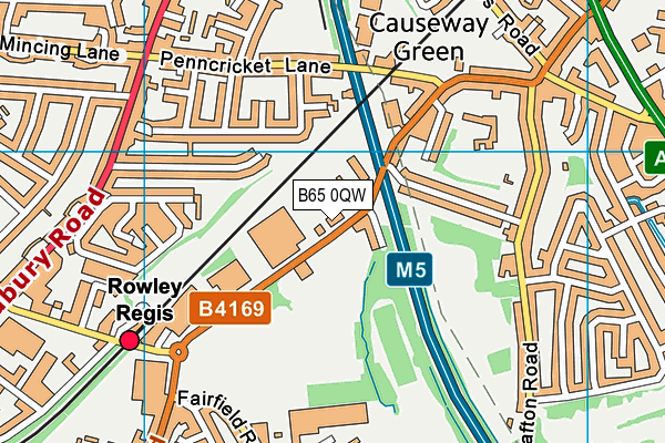 B65 0QW map - OS VectorMap District (Ordnance Survey) B65 0QW map - OS VectorMap District (Ordnance Survey)