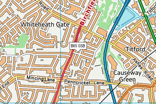 B65 0SB map - OS VectorMap District (Ordnance Survey) B65 0SB map - OS VectorMap District (Ordnance Survey)