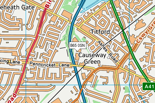 B65 0SN map - OS VectorMap District (Ordnance Survey) B65 0SN map - OS VectorMap District (Ordnance Survey)