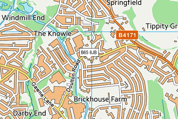 B65 8JB map - OS VectorMap District (Ordnance Survey) B65 8JB map - OS VectorMap District (Ordnance Survey)