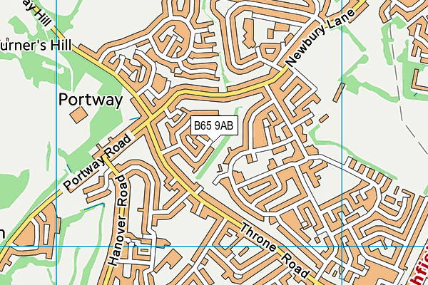 B65 9AB map - OS VectorMap District (Ordnance Survey) B65 9AB map - OS VectorMap District (Ordnance Survey)