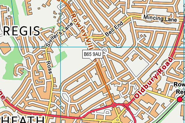 B65 9AU map - OS VectorMap District (Ordnance Survey) B65 9AU map - OS VectorMap District (Ordnance Survey)