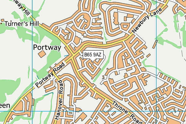 B65 9AZ map - OS VectorMap District (Ordnance Survey) B65 9AZ map - OS VectorMap District (Ordnance Survey)