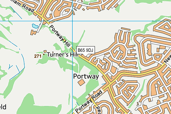 B65 9DJ map - OS VectorMap District (Ordnance Survey) B65 9DJ map - OS VectorMap District (Ordnance Survey)