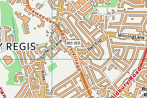 B65 9ER map - OS VectorMap District (Ordnance Survey) B65 9ER map - OS VectorMap District (Ordnance Survey)