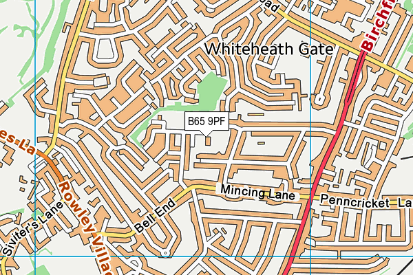 B65 9PF map - OS VectorMap District (Ordnance Survey) B65 9PF map - OS VectorMap District (Ordnance Survey)