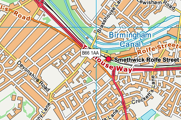 B66 1AA map - OS VectorMap District (Ordnance Survey) B66 1AA map - OS VectorMap District (Ordnance Survey)