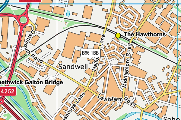 B66 1BB map - OS VectorMap District (Ordnance Survey) B66 1BB map - OS VectorMap District (Ordnance Survey)