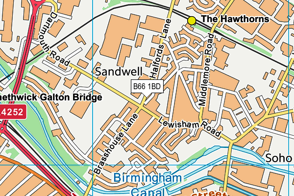 B66 1BD map - OS VectorMap District (Ordnance Survey) B66 1BD map - OS VectorMap District (Ordnance Survey)