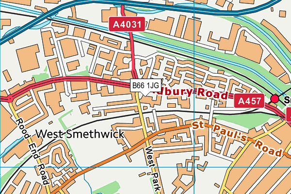 B66 1JG map - OS VectorMap District (Ordnance Survey) B66 1JG map - OS VectorMap District (Ordnance Survey)