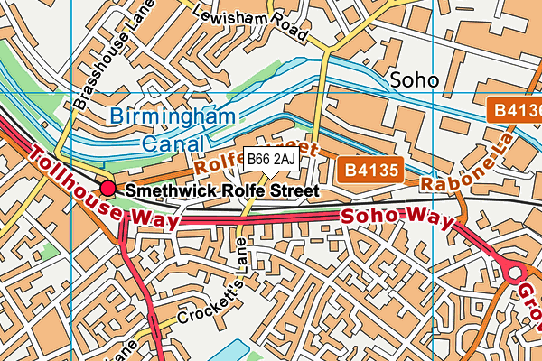 B66 2AJ map - OS VectorMap District (Ordnance Survey) B66 2AJ map - OS VectorMap District (Ordnance Survey)