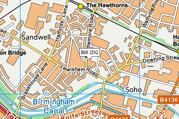 B66 2DQ map - OS VectorMap District (Ordnance Survey) B66 2DQ map - OS VectorMap District (Ordnance Survey)