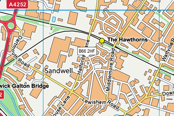 B66 2HF map - OS VectorMap District (Ordnance Survey) B66 2HF map - OS VectorMap District (Ordnance Survey)