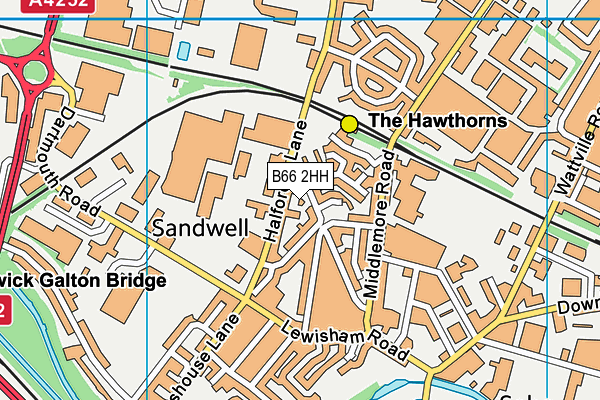 B66 2HH map - OS VectorMap District (Ordnance Survey) B66 2HH map - OS VectorMap District (Ordnance Survey)