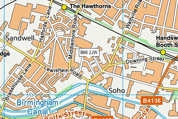 B66 2JW map - OS VectorMap District (Ordnance Survey) B66 2JW map - OS VectorMap District (Ordnance Survey)