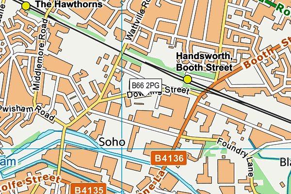 B66 2PG map - OS VectorMap District (Ordnance Survey) B66 2PG map - OS VectorMap District (Ordnance Survey)