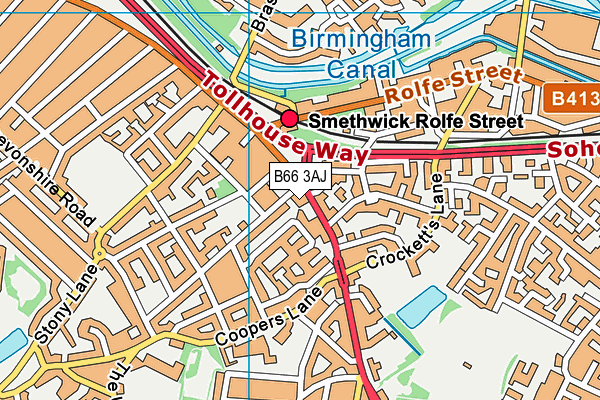 B66 3AJ map - OS VectorMap District (Ordnance Survey) B66 3AJ map - OS VectorMap District (Ordnance Survey)
