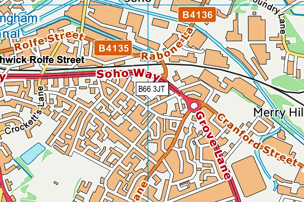 B66 3JT map - OS VectorMap District (Ordnance Survey) B66 3JT map - OS VectorMap District (Ordnance Survey)