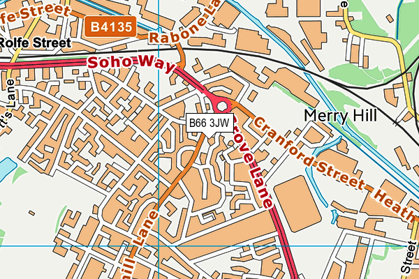 B66 3JW map - OS VectorMap District (Ordnance Survey) B66 3JW map - OS VectorMap District (Ordnance Survey)