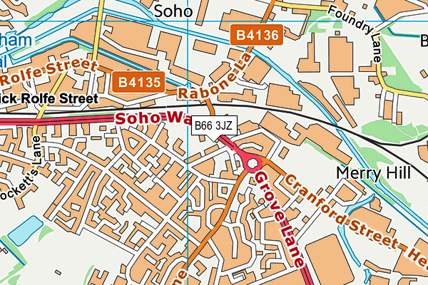 B66 3JZ map - OS VectorMap District (Ordnance Survey) B66 3JZ map - OS VectorMap District (Ordnance Survey)