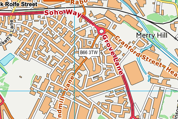 B66 3TW map - OS VectorMap District (Ordnance Survey) B66 3TW map - OS VectorMap District (Ordnance Survey)