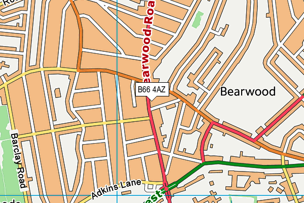 B66 4AZ map - OS VectorMap District (Ordnance Survey) B66 4AZ map - OS VectorMap District (Ordnance Survey)