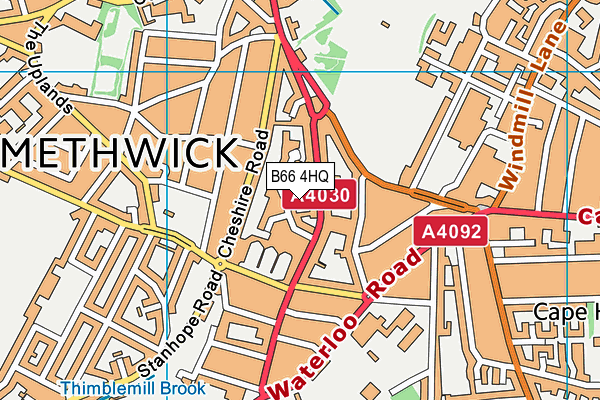 B66 4HQ map - OS VectorMap District (Ordnance Survey) B66 4HQ map - OS VectorMap District (Ordnance Survey)