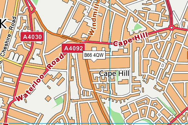 B66 4QW map - OS VectorMap District (Ordnance Survey) B66 4QW map - OS VectorMap District (Ordnance Survey)