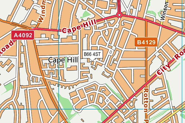 B66 4ST map - OS VectorMap District (Ordnance Survey) B66 4ST map - OS VectorMap District (Ordnance Survey)