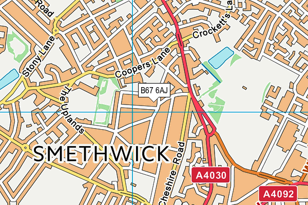B67 6AJ map - OS VectorMap District (Ordnance Survey) B67 6AJ map - OS VectorMap District (Ordnance Survey)
