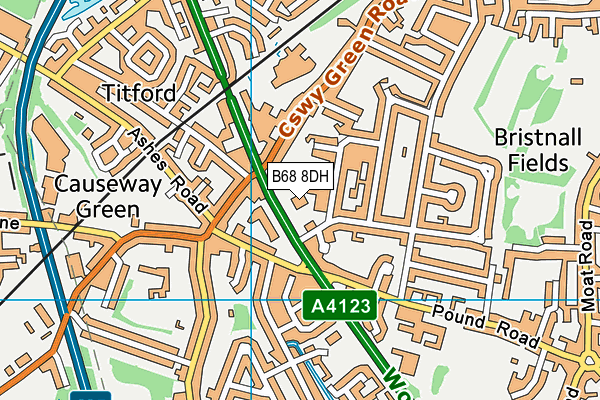 B68 8DH map - OS VectorMap District (Ordnance Survey) B68 8DH map - OS VectorMap District (Ordnance Survey)