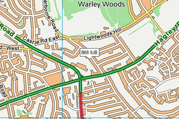 B68 9JB map - OS VectorMap District (Ordnance Survey) B68 9JB map - OS VectorMap District (Ordnance Survey)