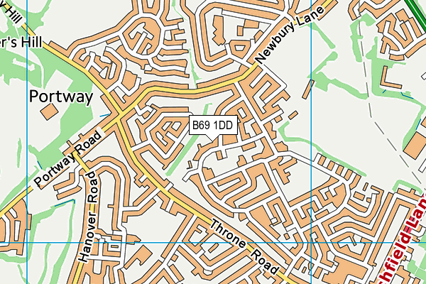 B69 1DD map - OS VectorMap District (Ordnance Survey) B69 1DD map - OS VectorMap District (Ordnance Survey)